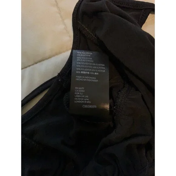 Urban Outfitters/ Women’s Crop Top/ Black/Ruched Crop drawstring/ Small - Picture 12 of 12